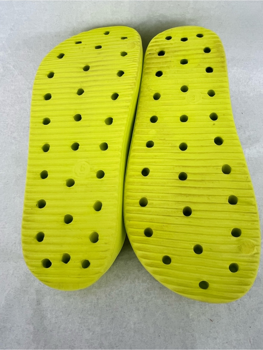 Neon Yellow/Green Slide Sandals for Women - Cushioned Platform Comfort - Picture 6 of 7